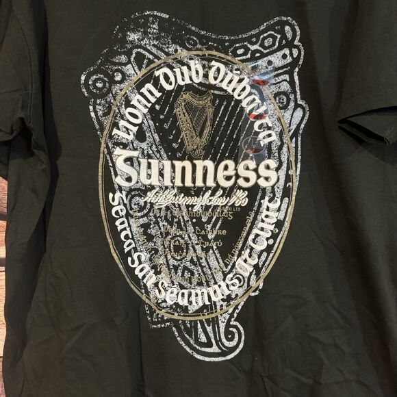Guinness Irish Label Large T-Shirt Official Merchandise for Beer Lovers Green - Picture 2 of 6